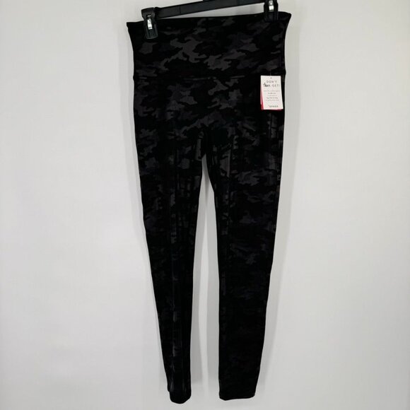 Spanx High-Waisted Camouflage faux leather Leggings pants sz large new $110 - Picture 8 of 15